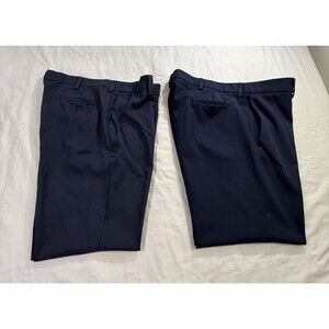 Haggar Navy Blue Men's Cool 18 Pro/Cool Performance Pants, Sz. 38x30- 2 Pair